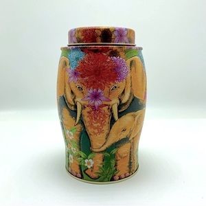Vintage Williamson Tea Canister India Elephant